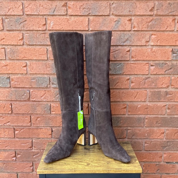 NWT Sam Edelman Brown Suede Knee High Boots 7.5 - Picture 3 of 10